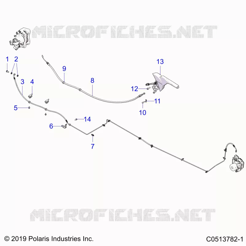 REAR BRAKE BRAKE LINE AND PARK BRAKE