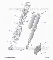 SUSPENSION, REAR SHOCK MOUNTING, STANDARD/PREMIUM