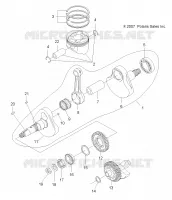 ENGINE, CRANKSHAFT AND PISTON