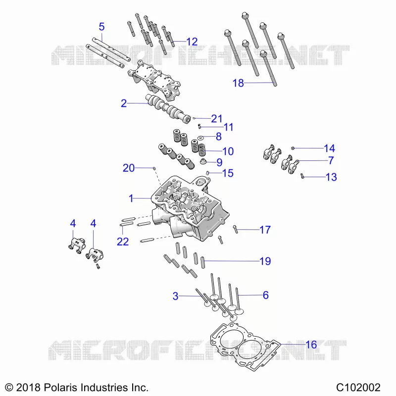ENGINE, CYLINDER HEAD, CAM AND VALVES