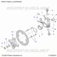 FRONT SUSPENSION HUB, KNUCKLE AND BRAKE DISC