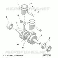 ENGINE, PISTON AND CRANKSHAFT
