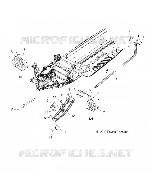 CHASSIS, CLUTCH GUARD AND FOOTRESTS