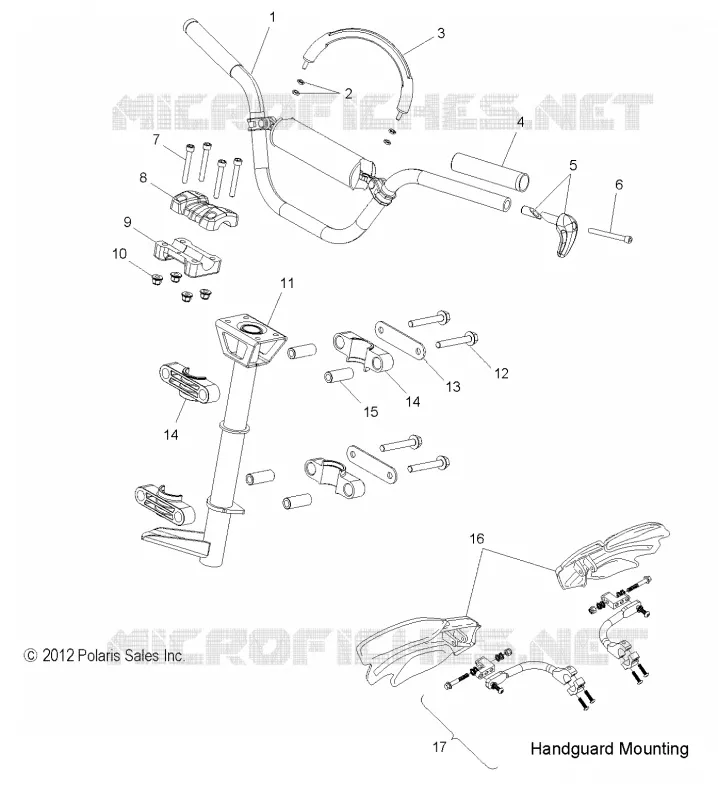 STEERING, HANDLEBAR MOUNTING, LE