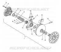 DRIVE CLUTCH ASSEMBLY WIDETRAK / 0932064 (4922982298023A)