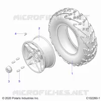 WHEELS, FRONT TIRE