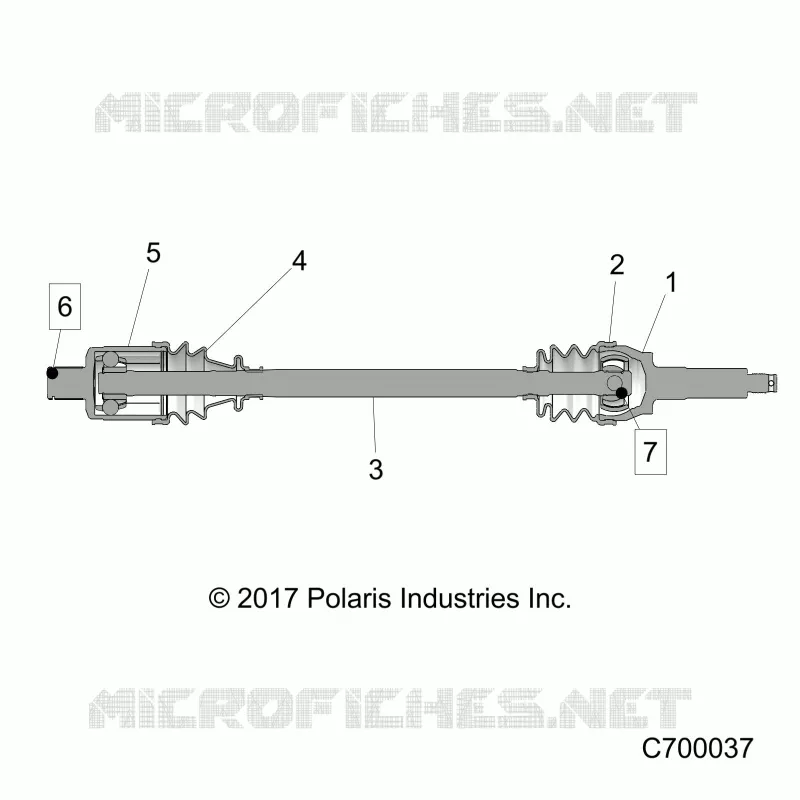 DRIVE TRAIN, REAR HALF SHAFT