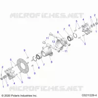 REAR SUSPENSION HUBS, CARRIER AND BRAKE DISC