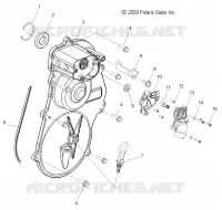 DRIVE TRAIN, GEARCASE COVER ASM. AND DIPSTICK