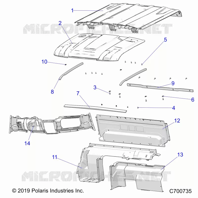 ROOF SPORT, REAR CLOSE, COVER, AND DASH