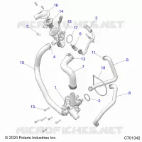 ENGINE, WATERPUMP AND BYPASS