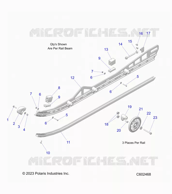 SUSPENSION, RAIL, LH/RH
