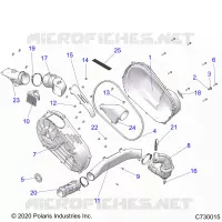 DRIVE TRAIN, CLUTCH COVER AND DUCTING