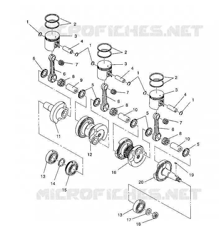 PISTON   CRANKSHAFT XLT/0930767,XLT SP/0930667    XLT SKS/0930567 (4923012301035A)