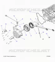 ENGINE, STATOR AND FLYWHEEL