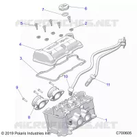 ENGINE, THROTTLE BODY AND VALVE COVER