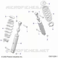 REAR SUSPENSION SHOCK AND MOUNTING