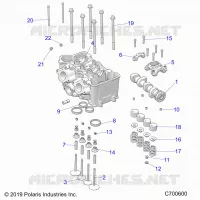 ENGINE, CYLINDER HEAD AND VALVES