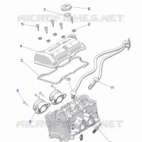 ENGINE, THROTTLE BODY AND VALVE COVER