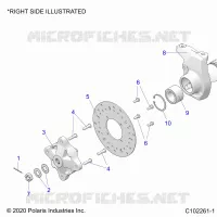 FRONT SUSPENSION HUB, CARRIER, AND BRAKE DISC