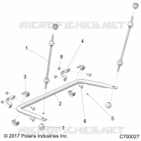 SUSPENSION, REAR STRUT STABILIZER 49S- R20RRE99/A (C700027)