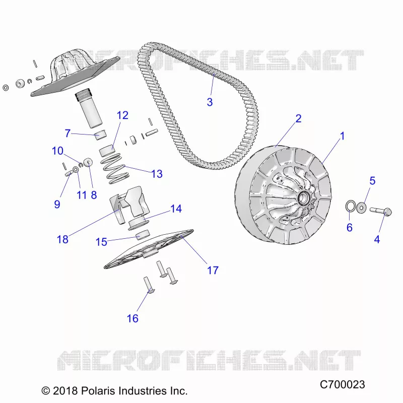 DRIVE TRAIN, SECONDARY CLUTCH