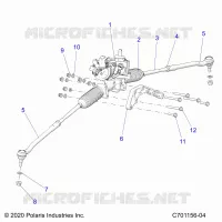 STEERING GEAR BOX W/EPS AND RELATED