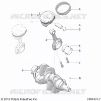 ENGINE, CRANKSHAFT AND PISTON