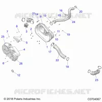 DRIVE TRAIN, CLUTCH COVER AND DUCTING