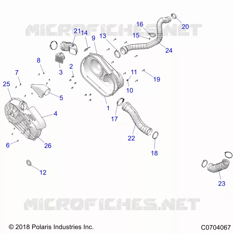 DRIVE TRAIN, CLUTCH COVER AND DUCTING