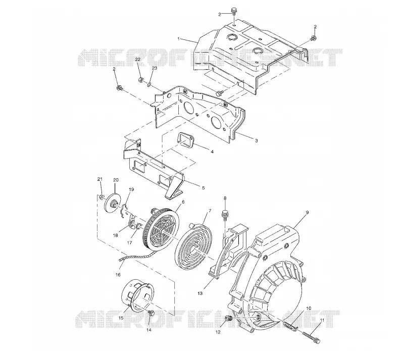 BLOWER HOUSING    RECOIL STARTER