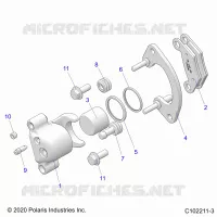 BRAKES, FRONT BRAKE CALIPER