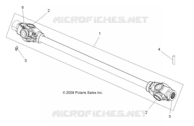 DRIVE TRAIN, PROP SHAFT, FRONT (BUILT 11/23/10 AND AFTER)