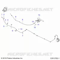 REAR BRAKE BRAKE LINE AND PARK BRAKE