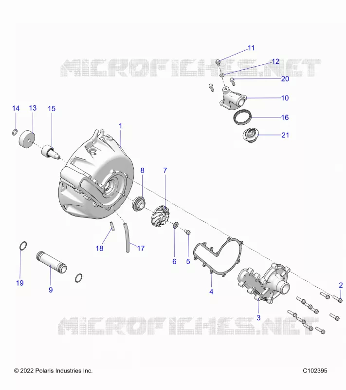 ENGINE, COOLING SYSTEM AND WATER PUMP- A24SYY95AH (C102395)