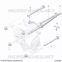 DRIVE TRAIN, REAR GEARCASE, MOUNTING