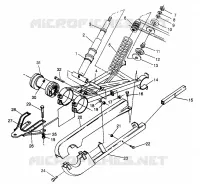 REAR SWING ARM   SHOCK 6X6 400L
