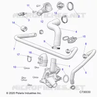 ENGINE, WATERPUMP AND BYPASS