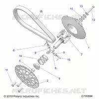 DRIVE TRAIN, SECONDARY CLUTCH