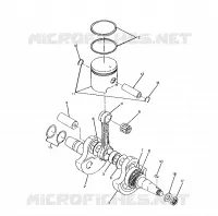 CRANKSHAFT AND PISTON 250 2X4 / W927527 (4922862286034A)