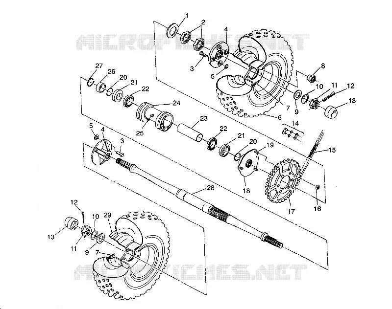 REAR WHEEL DRIVE ASSEMBLY 2X4 350L W937539 (4924032403025A)