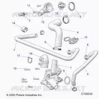 ENGINE, WATERPUMP AND BYPASS