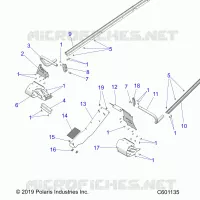 CHASSIS, CLUTCH GUARD, FOOTRESTS, TUNNEL GRIPS