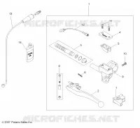 ENGINE, CLUTCH LEVER AND MASTER CYLINDER