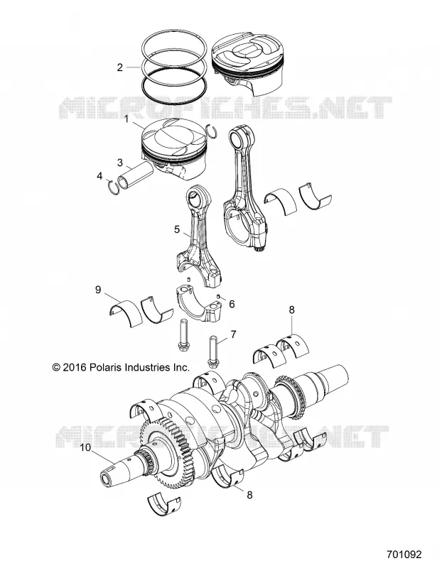 ENGINE, CRANKSHAFT AND PISTON