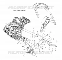 ENGINE, MOUNTING, LH