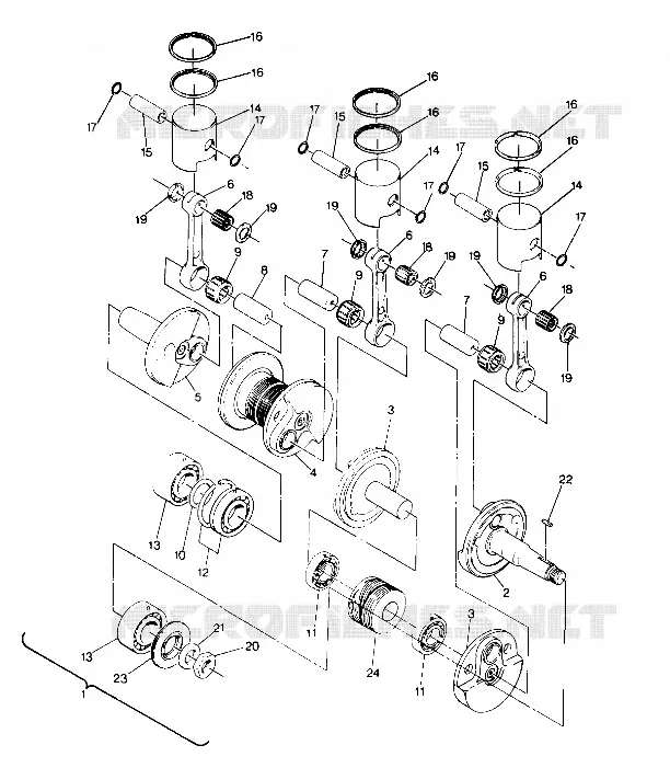 PISTON AND CRANKSHAFT 650 (4916801680025A)