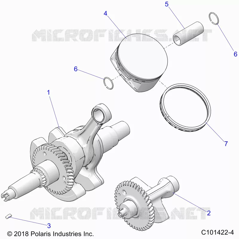 ENGINE, CRANKSHAFT, PISTON AND BALANCE SHAFT