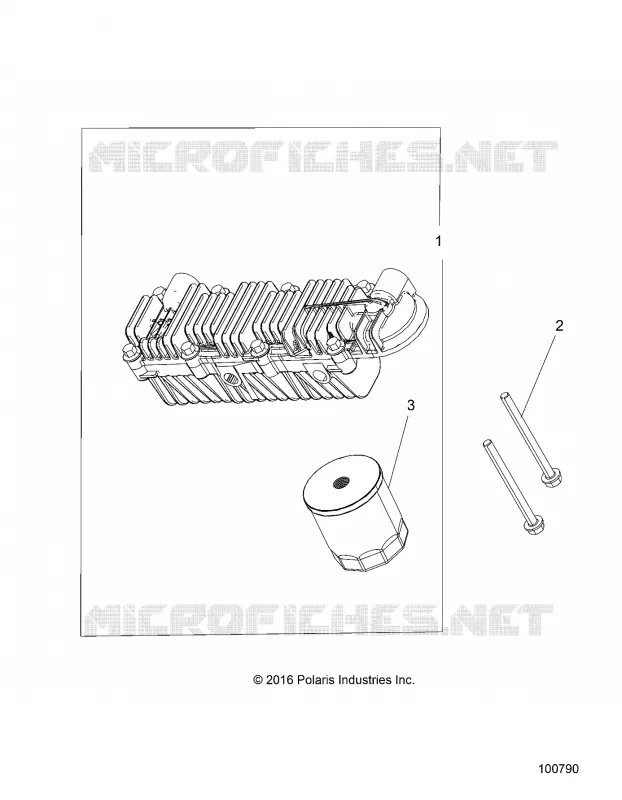 ENGINE, OIL COOLER AND FILTER