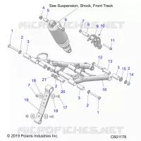 SUSPENSION, FRONT TORQUE ARM